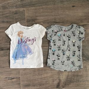 Disney Top, Frozen and Minnie Mouse. Both in great condition!